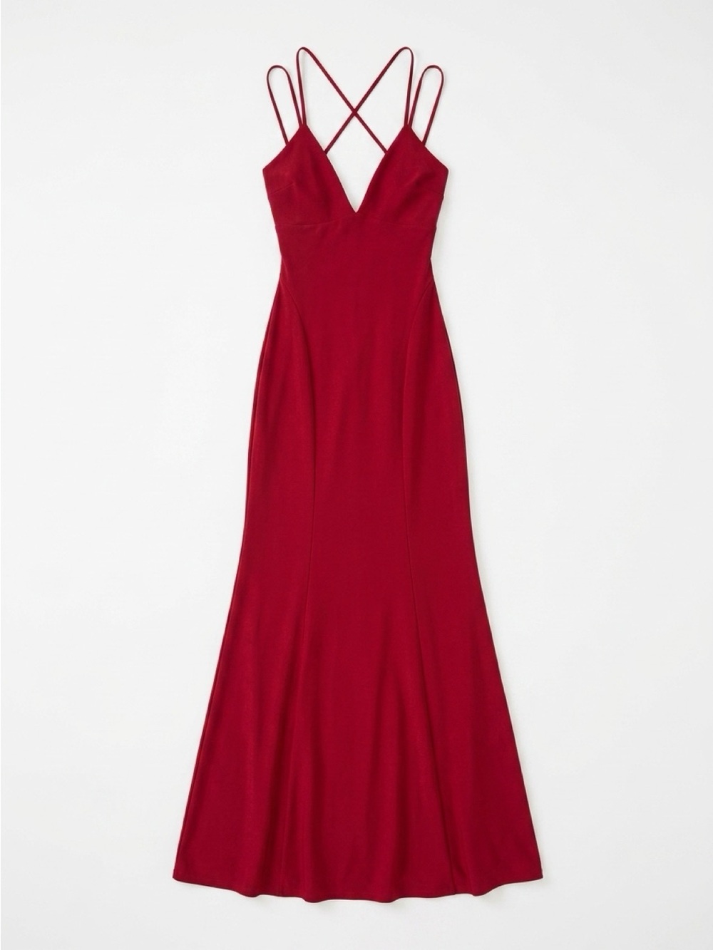 Windsor Red Crisscross Strap V-Neck Maxi Dress Size XS